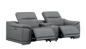 2679 - Genuine Leather Reclining Set (Sofa And Loveseat With 4 Power Recliners)