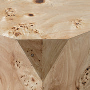 July - Modern Mapa Burl Round Coffee Table — view 2