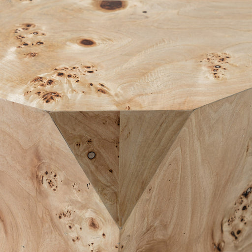July - Modern Mapa Burl Round Coffee Table — view 2