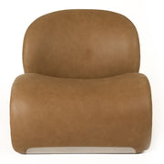 Donovan - Modern Brown Leather Accent Chair — view 3