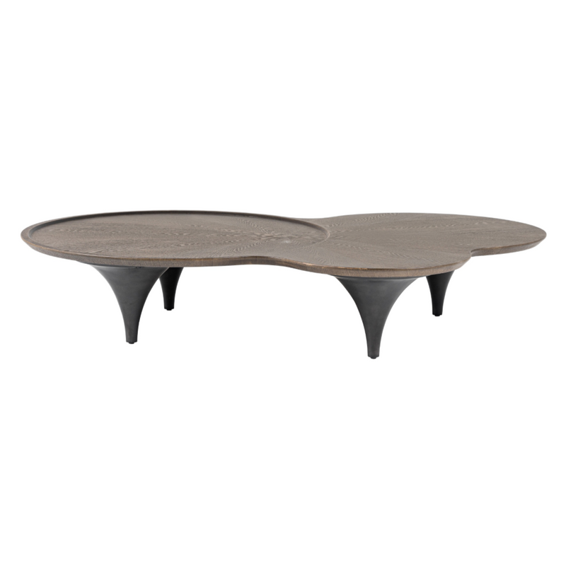Beulah - Modern Free Form Dark Ash Coffee Table — view 3