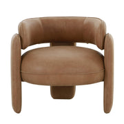 Tioga - Modern Brown Leather Accent Chair — view 3