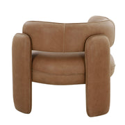 Tioga - Modern Brown Leather Accent Chair — view 4