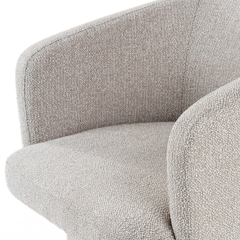 Linton - Modern Light Grey Fabric Dining Chair — view 5