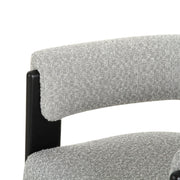 Kenmare - Modern Light Grey Fabric + Black Dining Chair — view 5