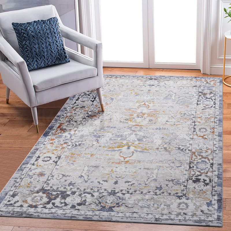 Payas - 5' X 7' Traditional Area Rug - Ivory / Gray - R&R Furniture Gallery (Fountain Valley, CA)