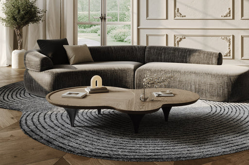 Beulah - Modern Free Form Dark Ash Coffee Table — view 2