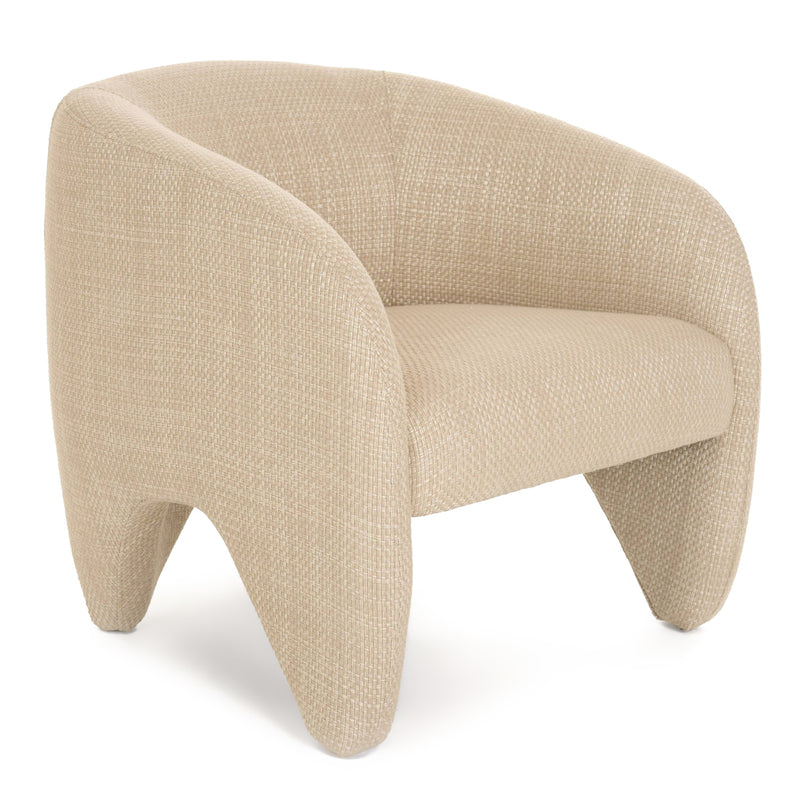 Halton - Modern Beige Fabric Accent Chair — view 4