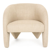 Halton - Modern Beige Fabric Accent Chair — view 3