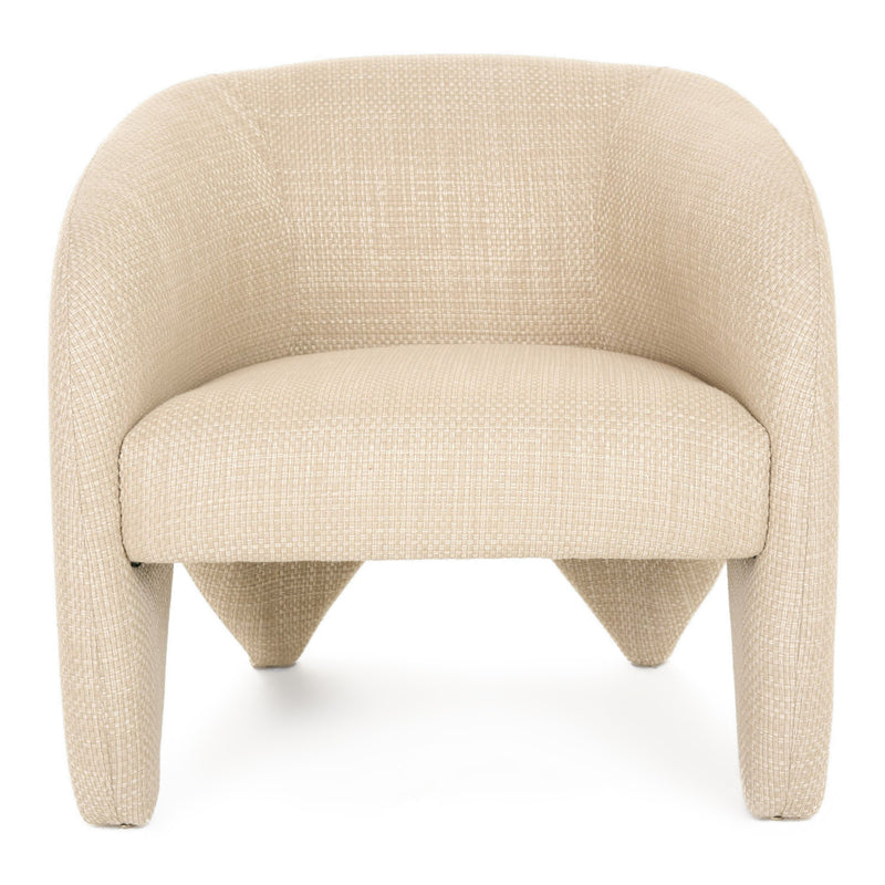 Halton - Modern Beige Fabric Accent Chair — view 3
