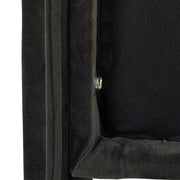 David - King Tufted Wingback Bed - Dark Charcoal Gray - R&R Furniture Gallery (Fountain Valley, CA)