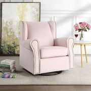 Tamaki - Swivel Chair With Glider - Pink Fabric - R&R Furniture Gallery (Fountain Valley, CA)