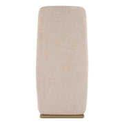 Tasha - Modern Beige Linen + Brushed Brass Dining Chair (Set of 2) — view 5