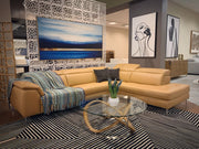 Michele - Modern Glass + Walnut Coffee Table — view 2