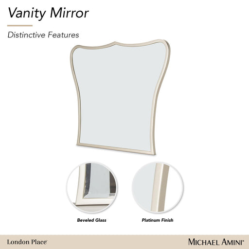 London Place - Vanity Mirror - Creamy Pearl - R&R Furniture Gallery (Fountain Valley, CA)