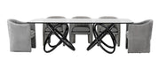 Mason Modern Glass & Black Ash Dining Table — view 3
