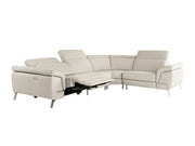 Mini Wonder - Italian Modern Grey Leather Sectional Sofa with Left Facing Recliner — view 5