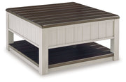 Darborn - Lift Top Cocktail Table - Gray / Brown - R&R Furniture Gallery (Fountain Valley, CA)