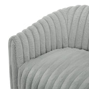 Alexa - Barrel Swivel Chair - Gray - R&R Furniture Gallery (Fountain Valley, CA)