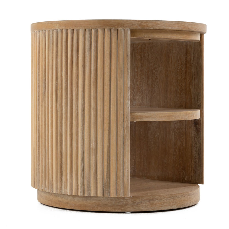 Jacobson - Modern Natural Acacia End Table — view 3