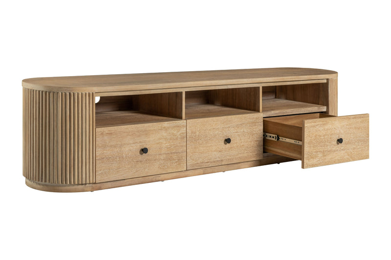 Jacobson - Modern Natural Acacia TV Stand — view 2