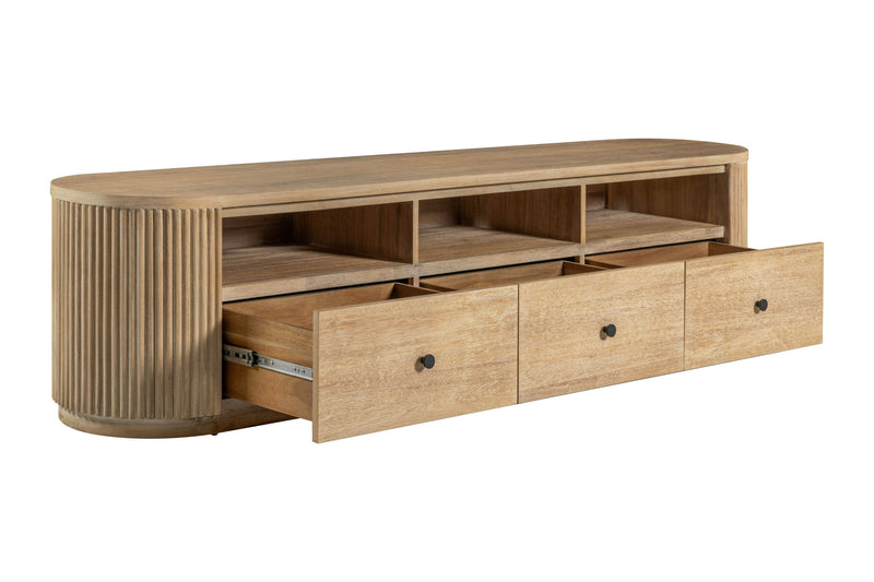 Jacobson - Modern Natural Acacia TV Stand — view 3
