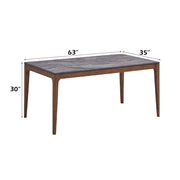 Bevis - Dining Table - Engineered Stone Top & Walnut - R&R Furniture Gallery (Fountain Valley, CA)