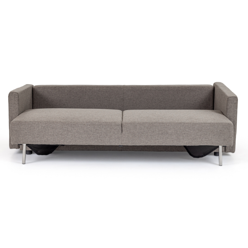 Fredonia Modern Grey Fabric Sofa Bed w/ Storage — view 3