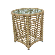 Sandra - Outdoor Beige + Wicker Sofa Set With End Table — view 4