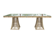 Mina - Outdoor Bamboo Wicker Dining Set — view 3