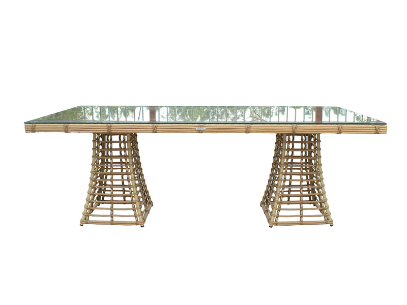 Mina - Outdoor Bamboo Wicker Dining Set — view 3