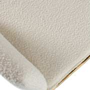 Atlanta - Modern Off-White Fabric & Brass Dining Chair — view 5