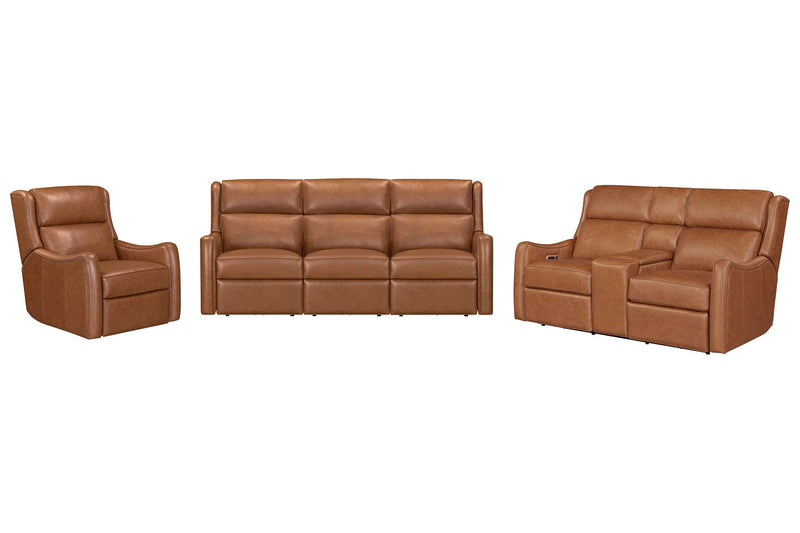 Channing - Power Zero Gravity Tilt Console Loveseat P3 - Renaissance Cinnamon