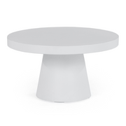 Desoto - Modern White Concrete Round Coffee Table — view 2