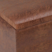 Rockwood - Upholstered Cube Storage Ottoman With Tray - R&R Furniture Gallery (Fountain Valley, CA)