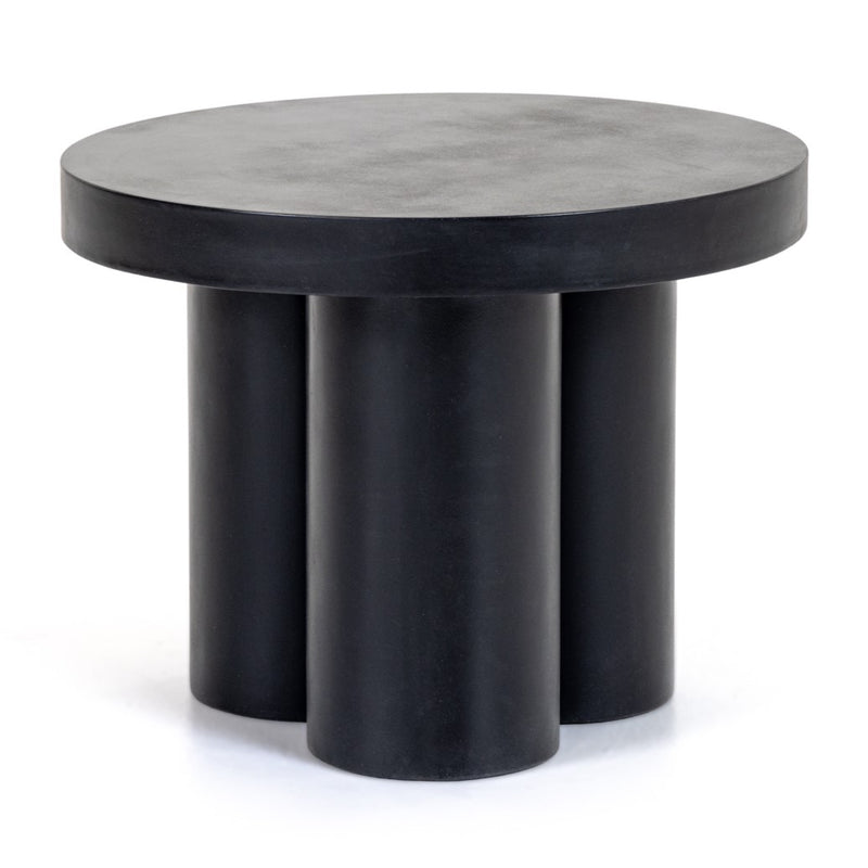 Bruni - Modern Black Concrete End Table — view 2