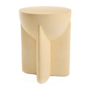 Elsa - Modern Beige Concrete Round End Table — view 4