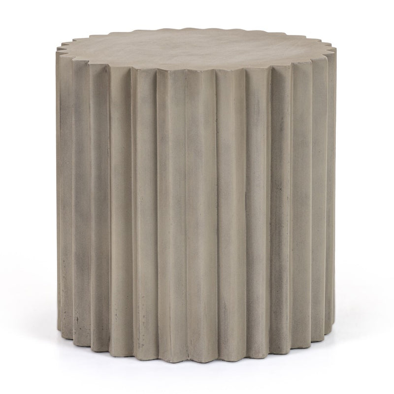 Evadale - Modern Grey Concrete End Table — view 2