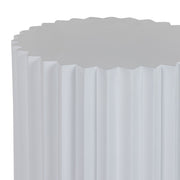 Evadale - Modern White Concrete End Table — view 3