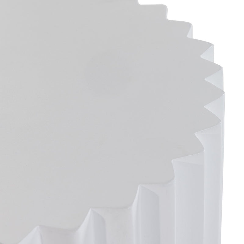 Evadale - Modern White Concrete End Table — view 4