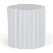 Evadale - Modern White Concrete End Table — view 2