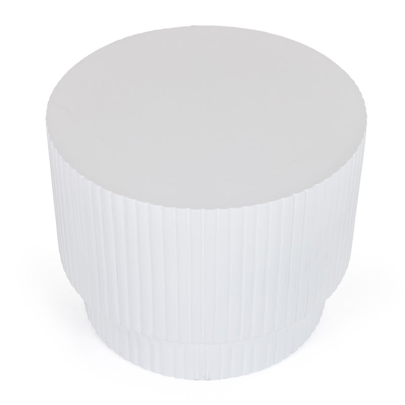 Gruver - Modern White Concrete End Table — view 3