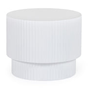 Gruver - Modern White Concrete End Table — view 2