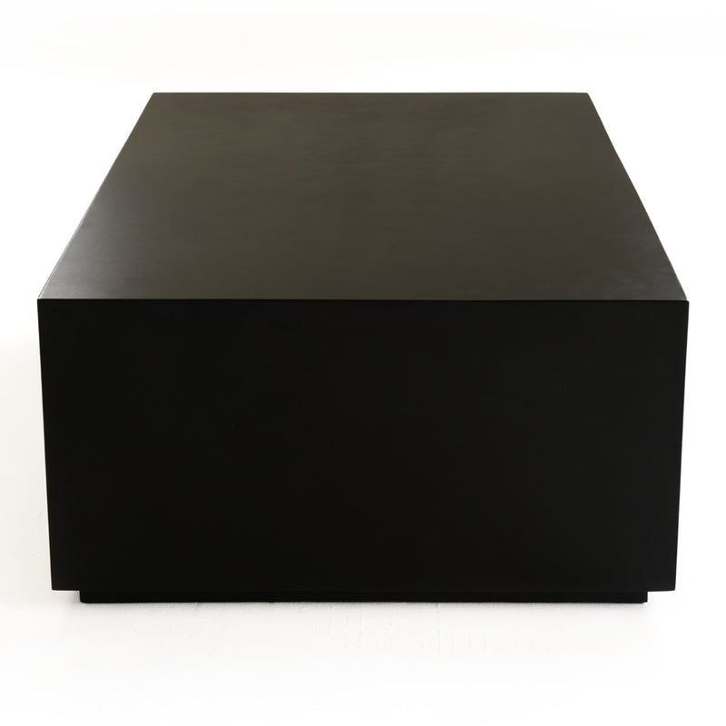 Fresno - Modern Black Concrete Coffee Table — view 5