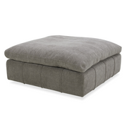 Vicki - Modern Grey Fabric Ottoman — view 3