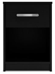 Finch - One Drawer Night Stand - 23" Height - Black - R&R Furniture Gallery (Fountain Valley, CA)