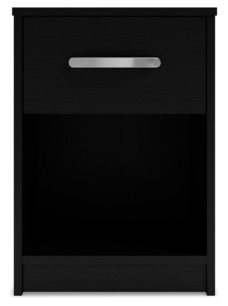 Finch - One Drawer Night Stand - 23" Height - Black - R&R Furniture Gallery (Fountain Valley, CA)