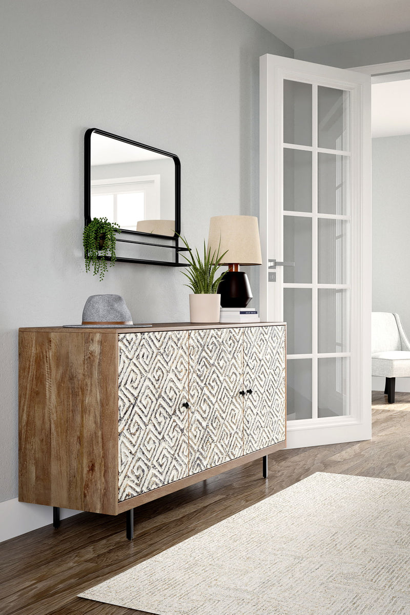 Kerrings - Accent Cabinet - Brown / Black / White - R&R Furniture Gallery (Fountain Valley, CA)