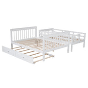 Bunk Bed With Twin Size Trundle, Storage And Guard Rail For Bedroom - R&R Furniture Gallery (Fountain Valley, CA)