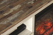 Willowton - TV Stand With Fireplace Option - R&R Furniture Gallery (Fountain Valley, CA)